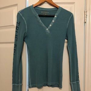Long sleeve Teal True Religion Thermal